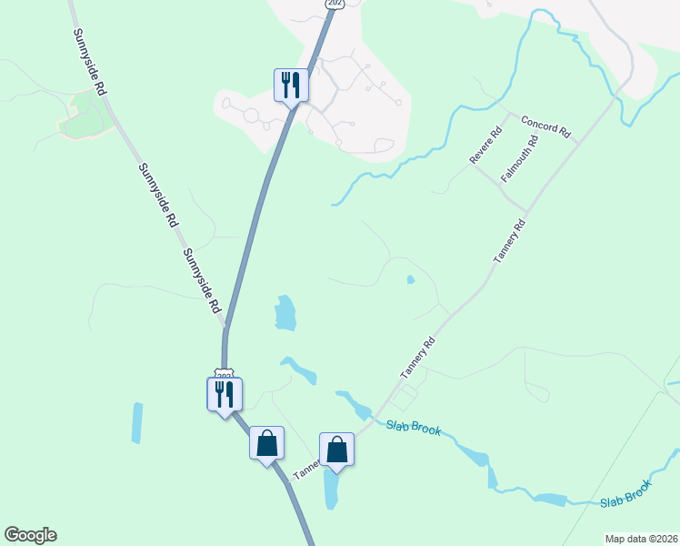 map of restaurants, bars, coffee shops, grocery stores, and more near 15 Silvergrass Lane in Southwick