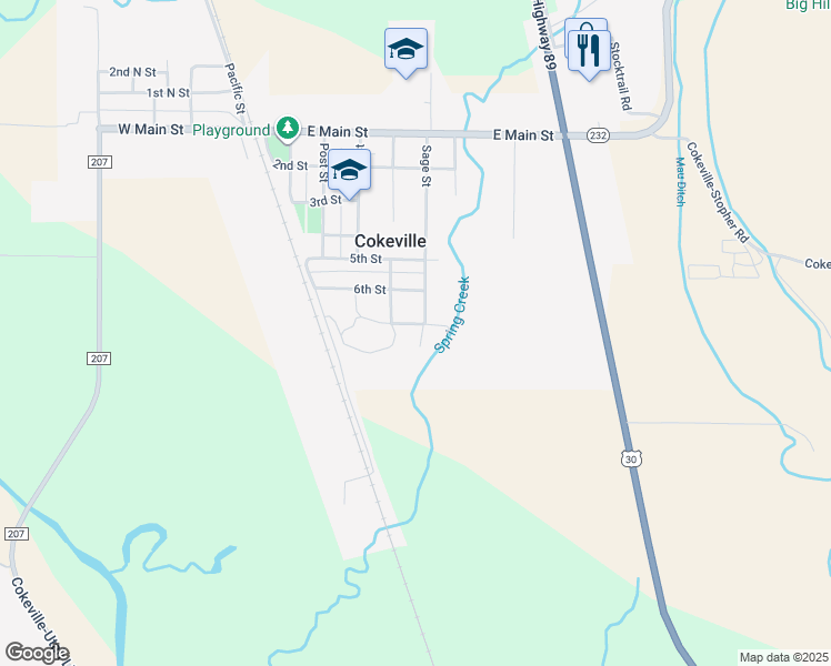 map of restaurants, bars, coffee shops, grocery stores, and more near 798 Sage St in Cokeville