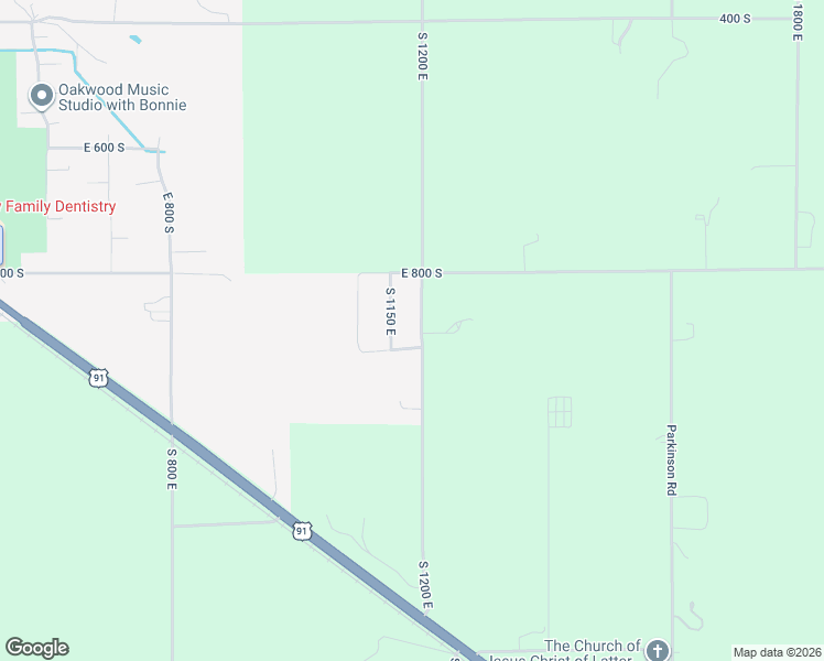 map of restaurants, bars, coffee shops, grocery stores, and more near 881 South 1200 East in Preston