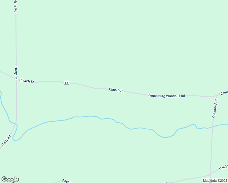 map of restaurants, bars, coffee shops, grocery stores, and more near 4299 County Road 82 in Woodhull