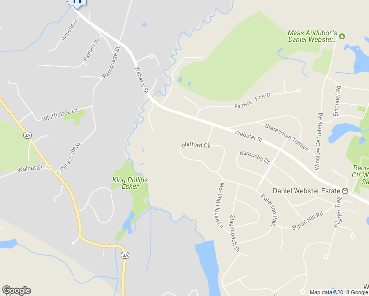 map of restaurants, bars, coffee shops, grocery stores, and more near 45 Whitford Circle in Marshfield