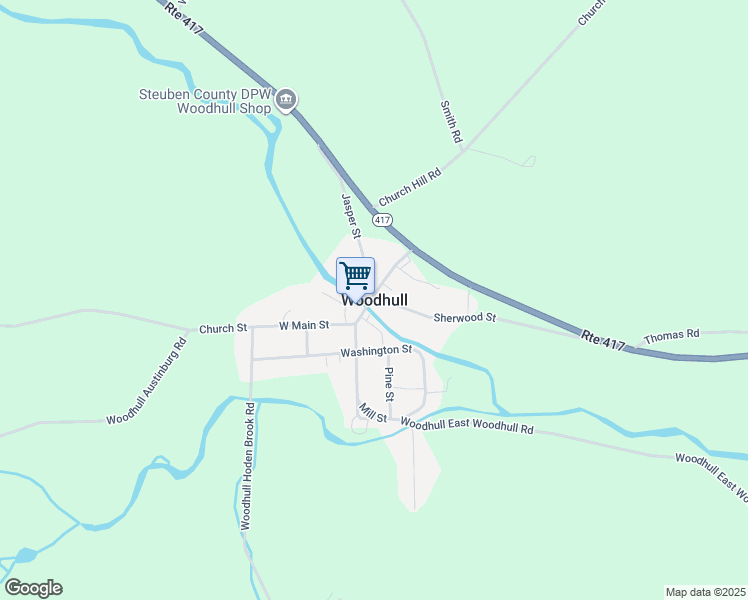 map of restaurants, bars, coffee shops, grocery stores, and more near in Woodhull