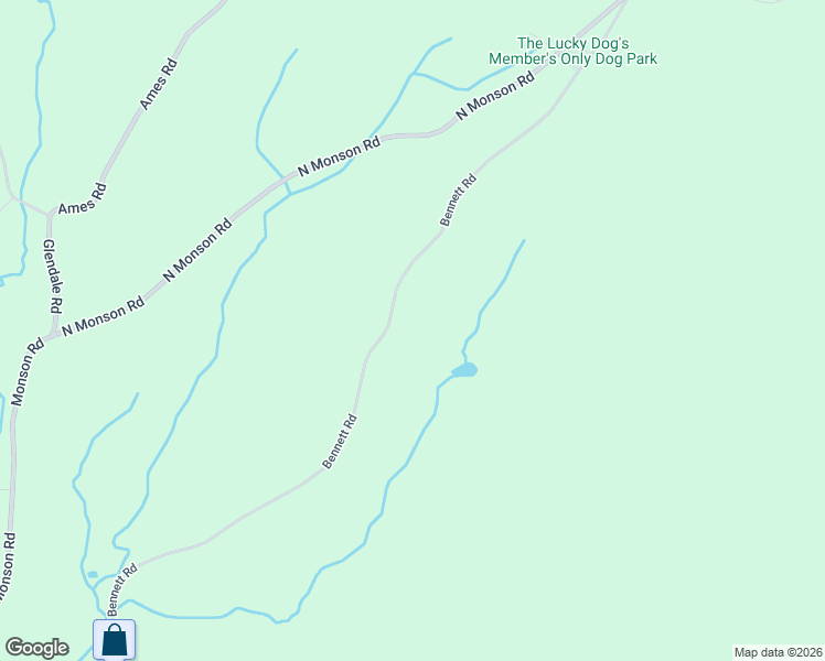 map of restaurants, bars, coffee shops, grocery stores, and more near 207-399 Bennett Rd in Monson