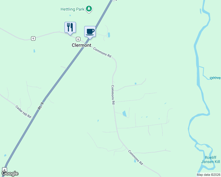 map of restaurants, bars, coffee shops, grocery stores, and more near 199 Commons Road in Tivoli