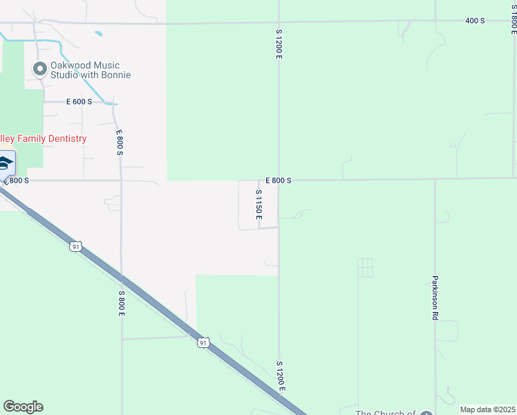 map of restaurants, bars, coffee shops, grocery stores, and more near 845 South 1150 East in Preston