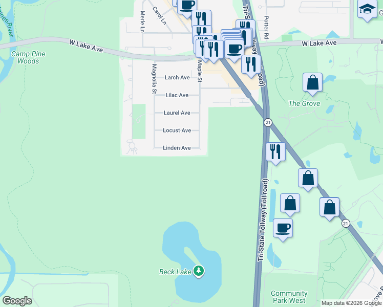 map of restaurants, bars, coffee shops, grocery stores, and more near 4642 Linden Avenue in Glenview