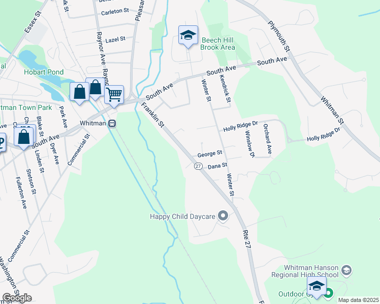 map of restaurants, bars, coffee shops, grocery stores, and more near in Whitman