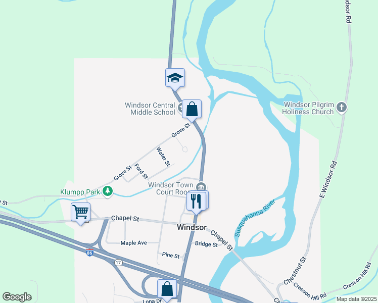 map of restaurants, bars, coffee shops, grocery stores, and more near 18 Gary Street in Windsor