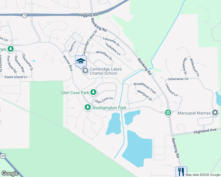 map of restaurants, bars, coffee shops, grocery stores, and more near 996 Valley Stream Drive in Pingree Grove
