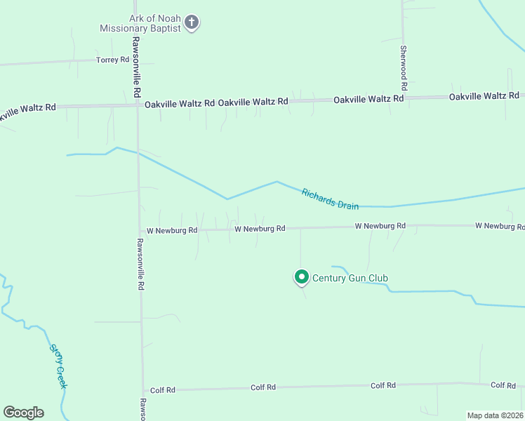 map of restaurants, bars, coffee shops, grocery stores, and more near 8494 West Newburg Road in Carleton