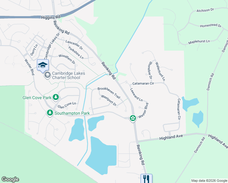 map of restaurants, bars, coffee shops, grocery stores, and more near 370 Brookhaven Trail in Pingree Grove