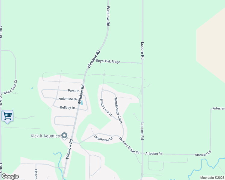 map of restaurants, bars, coffee shops, grocery stores, and more near 6035 Woodbridge Crest in Marion