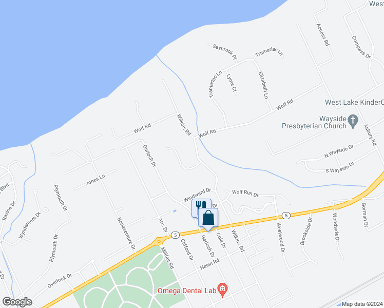 map of restaurants, bars, coffee shops, grocery stores, and more near 1026 Wilkins Road in Erie