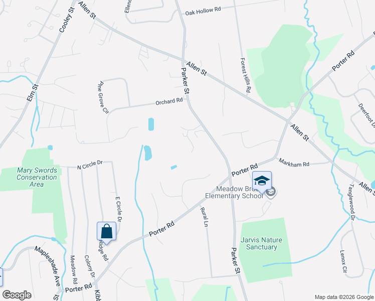 map of restaurants, bars, coffee shops, grocery stores, and more near 1 Apple Blossom Lane in East Longmeadow