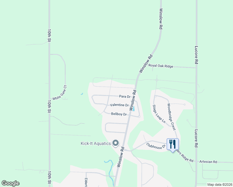 map of restaurants, bars, coffee shops, grocery stores, and more near 1652 Para Drive in Marion