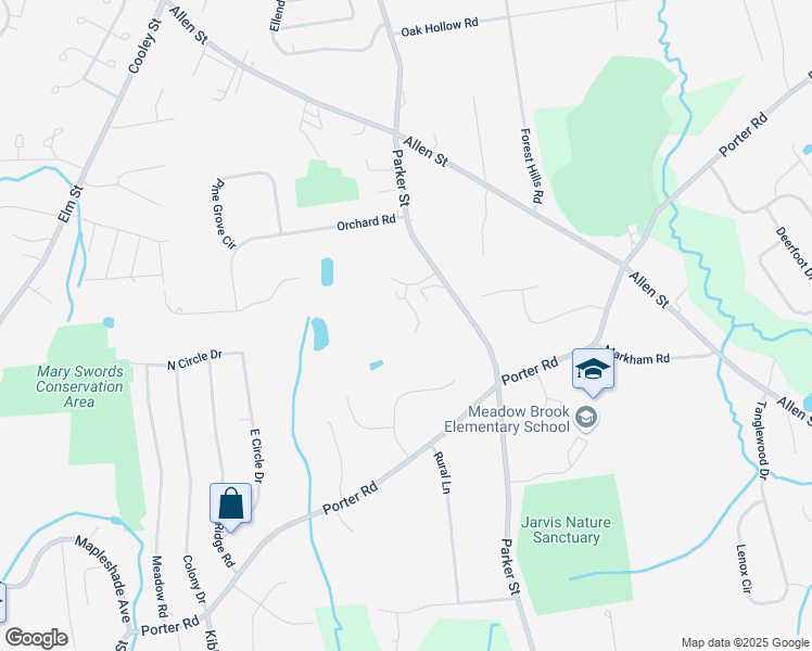 map of restaurants, bars, coffee shops, grocery stores, and more near 1 Apple Blossom Lane in East Longmeadow