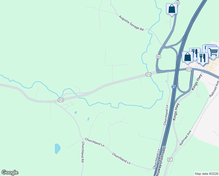 map of restaurants, bars, coffee shops, grocery stores, and more near 509 New York 212 in Saugerties