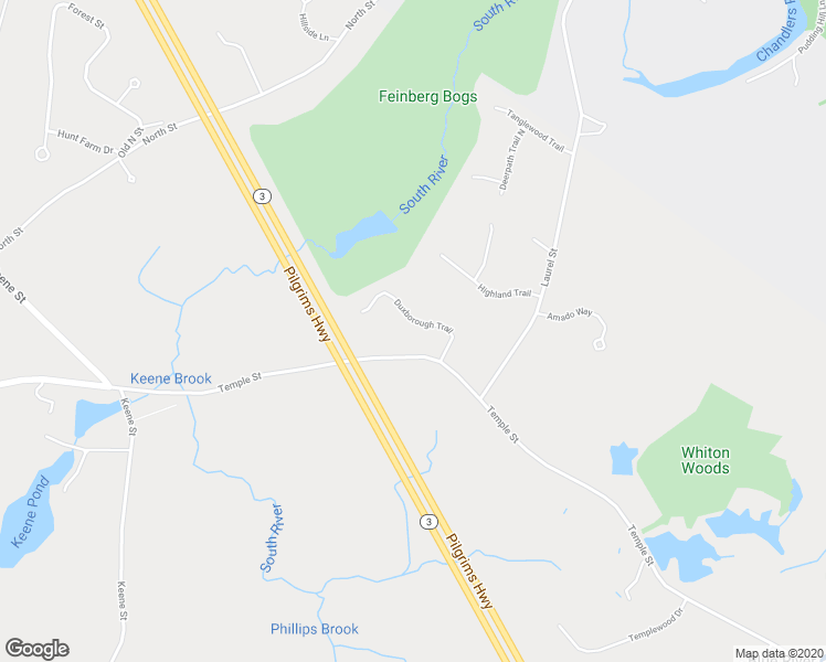 map of restaurants, bars, coffee shops, grocery stores, and more near 46 Duxborough Trail in Duxbury