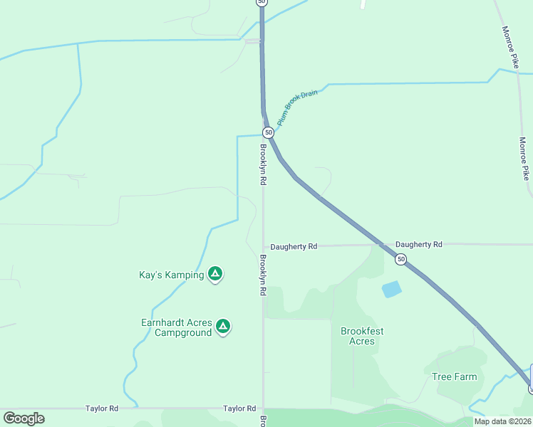 map of restaurants, bars, coffee shops, grocery stores, and more near 12351 Brooklyn Road in Brooklyn
