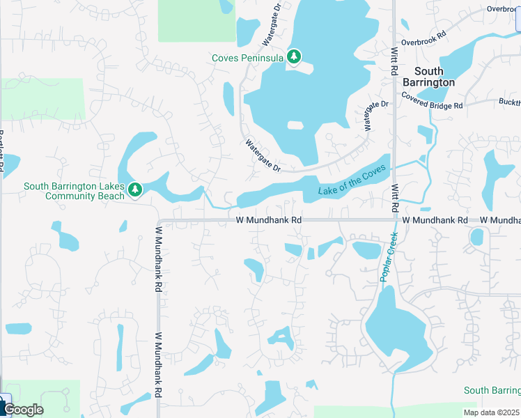 map of restaurants, bars, coffee shops, grocery stores, and more near 26 West Mundhank Road in South Barrington