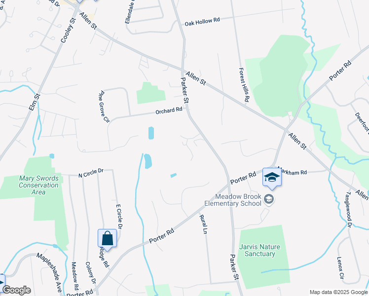 map of restaurants, bars, coffee shops, grocery stores, and more near 1 Apple Blossom Lane in East Longmeadow