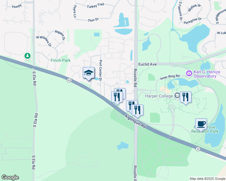 map of restaurants, bars, coffee shops, grocery stores, and more near 1569 West Rue James Place in Inverness