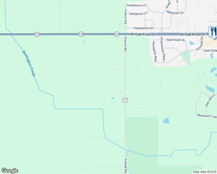 map of restaurants, bars, coffee shops, grocery stores, and more near 15N098 French Road in Hampshire