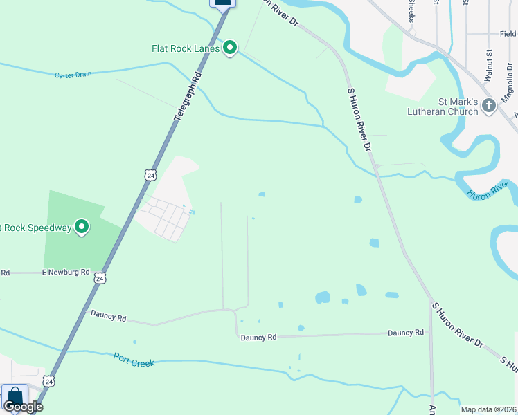 map of restaurants, bars, coffee shops, grocery stores, and more near 4335 Dauncy Road in Flat Rock