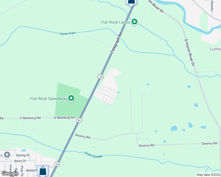 map of restaurants, bars, coffee shops, grocery stores, and more near 13 Barney in Flat Rock