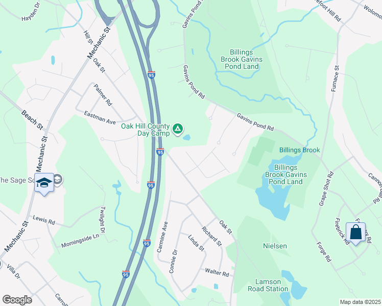 map of restaurants, bars, coffee shops, grocery stores, and more near 35 Atherton Road in Foxborough
