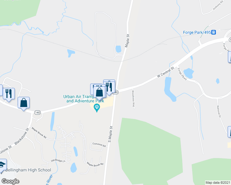 map of restaurants, bars, coffee shops, grocery stores, and more near 223 Mechanic Street in Bellingham