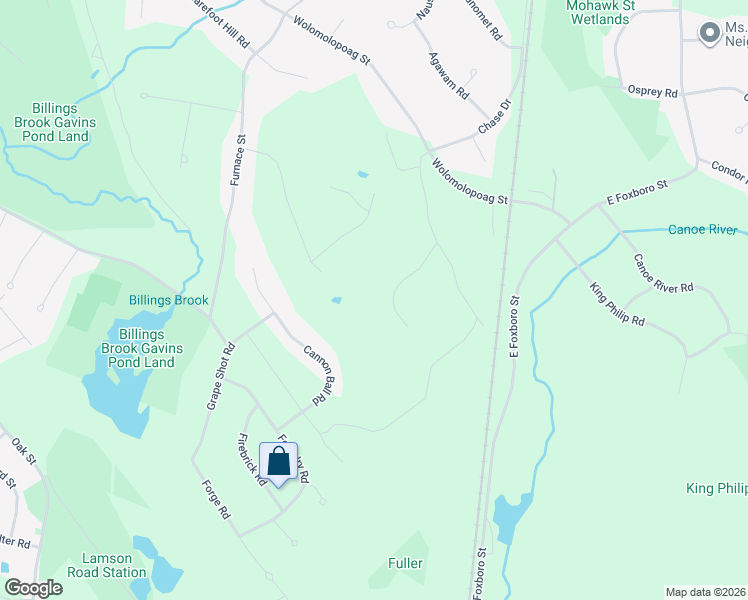 map of restaurants, bars, coffee shops, grocery stores, and more near 19 Black Elk Road in Sharon