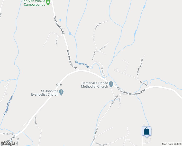 map of restaurants, bars, coffee shops, grocery stores, and more near 25 Centerville Church Road in Saugerties