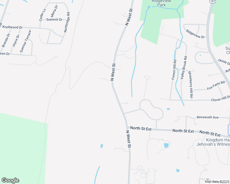 map of restaurants, bars, coffee shops, grocery stores, and more near 546 North West Street in Agawam