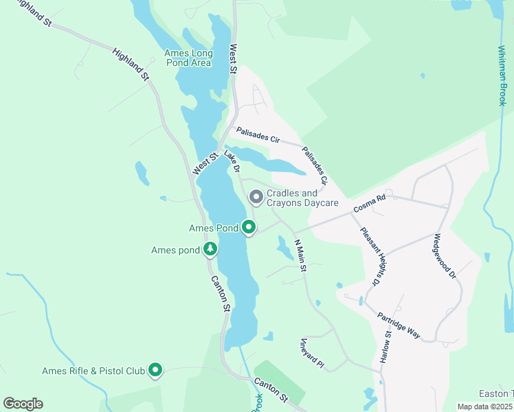 map of restaurants, bars, coffee shops, grocery stores, and more near 118 Lake Drive in Stoughton