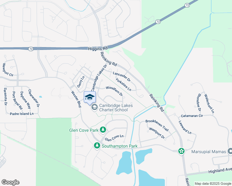 map of restaurants, bars, coffee shops, grocery stores, and more near 745 Woodfern Drive in Pingree Grove