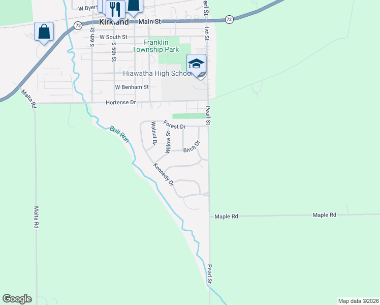 map of restaurants, bars, coffee shops, grocery stores, and more near 713 Birch Drive in Kirkland