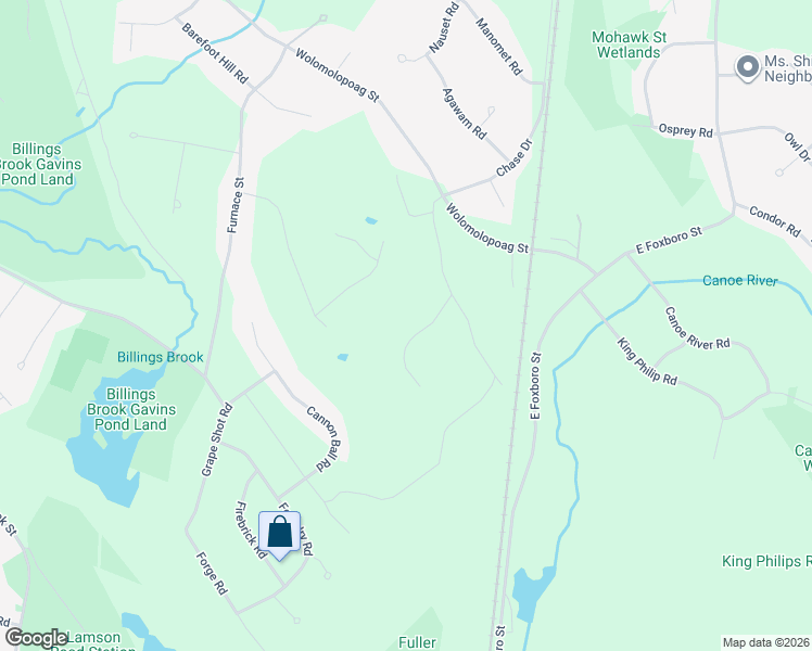 map of restaurants, bars, coffee shops, grocery stores, and more near 19 Black Elk Road in Sharon