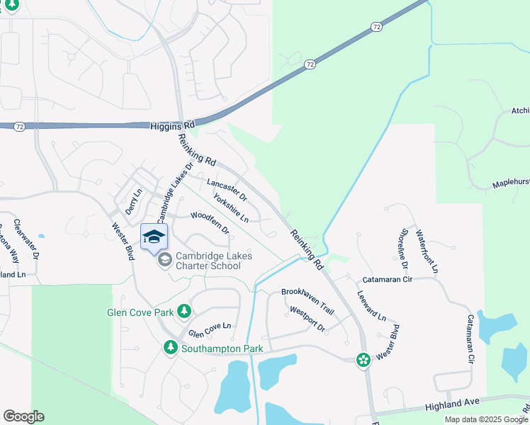 map of restaurants, bars, coffee shops, grocery stores, and more near 466 Lancaster Drive in Pingree Grove