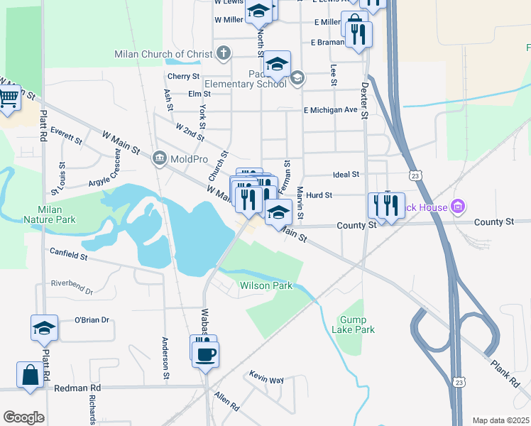 map of restaurants, bars, coffee shops, grocery stores, and more near in Milan