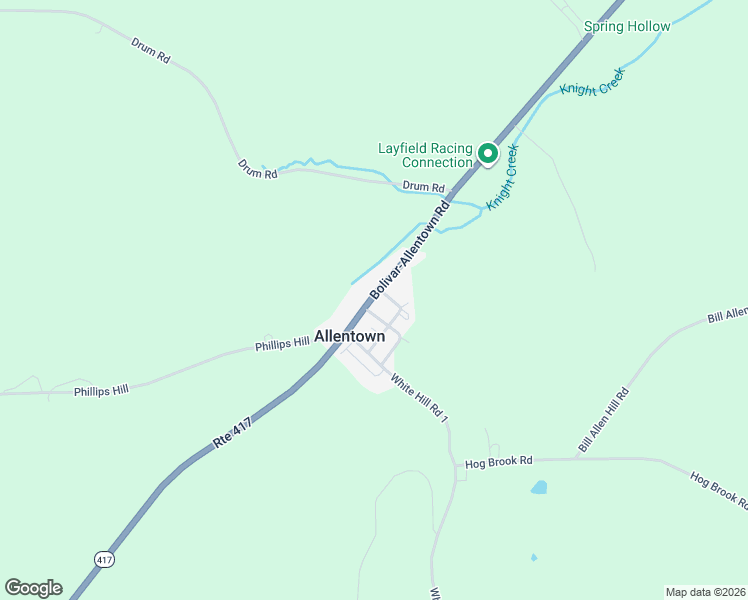 map of restaurants, bars, coffee shops, grocery stores, and more near 5814 New York 417 in Allentown