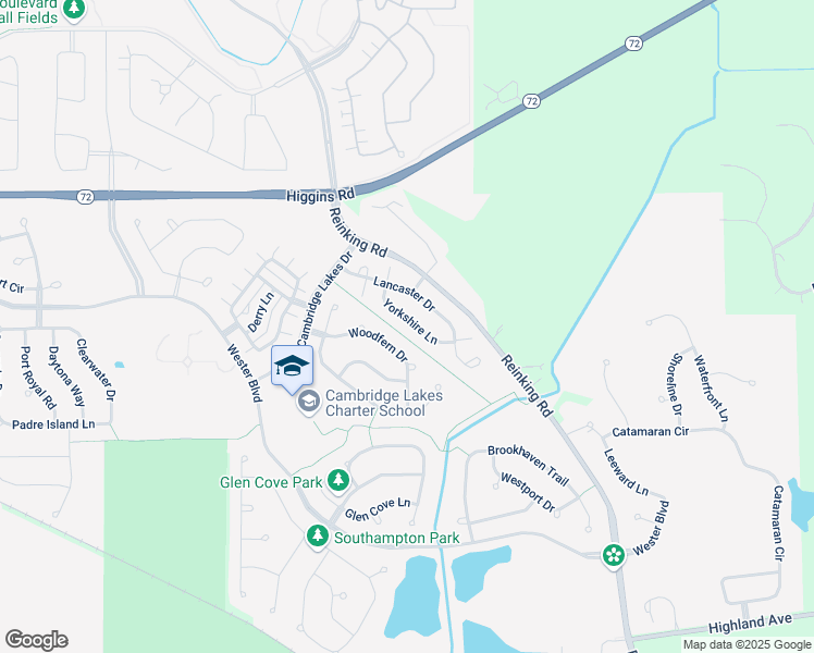 map of restaurants, bars, coffee shops, grocery stores, and more near 591 Lancaster Drive in Pingree Grove