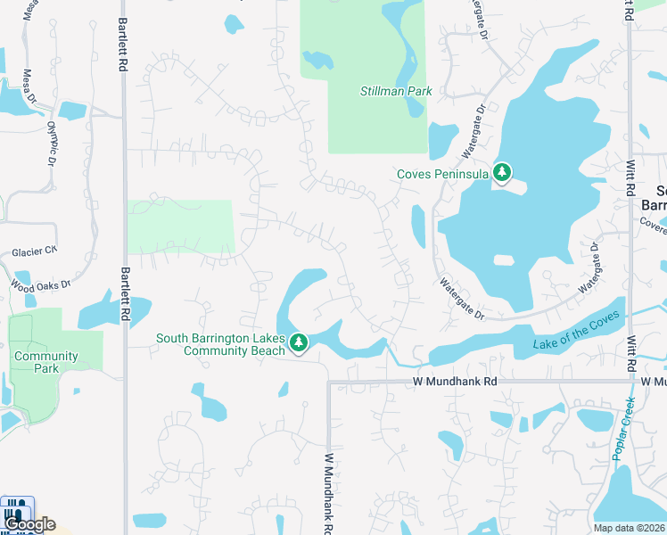 map of restaurants, bars, coffee shops, grocery stores, and more near 13 Lexington Road in South Barrington