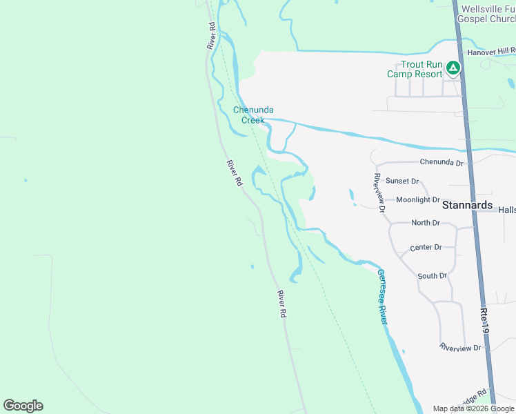 map of restaurants, bars, coffee shops, grocery stores, and more near 2066 River Road in Wellsville