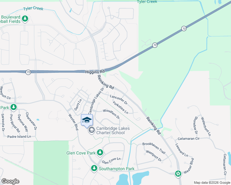 map of restaurants, bars, coffee shops, grocery stores, and more near 676 Lancaster Drive in Pingree Grove