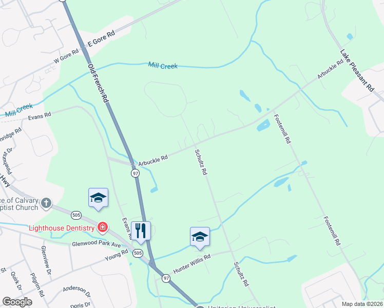 map of restaurants, bars, coffee shops, grocery stores, and more near 234-250 Arbuckle Rd in Erie