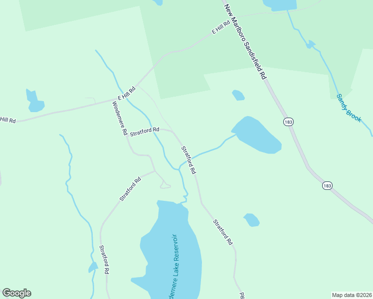 map of restaurants, bars, coffee shops, grocery stores, and more near 68 Stratford Road in New Marlborough