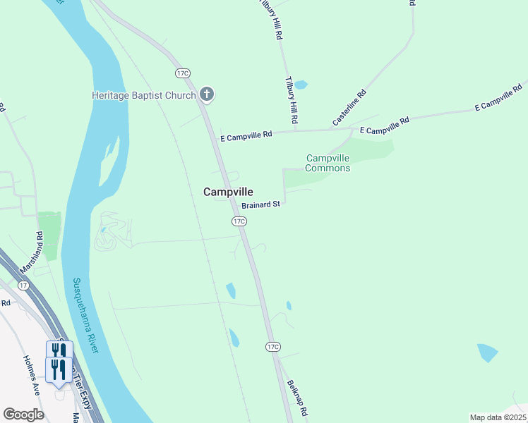 map of restaurants, bars, coffee shops, grocery stores, and more near 30-80 Brainard Rd in Endicott
