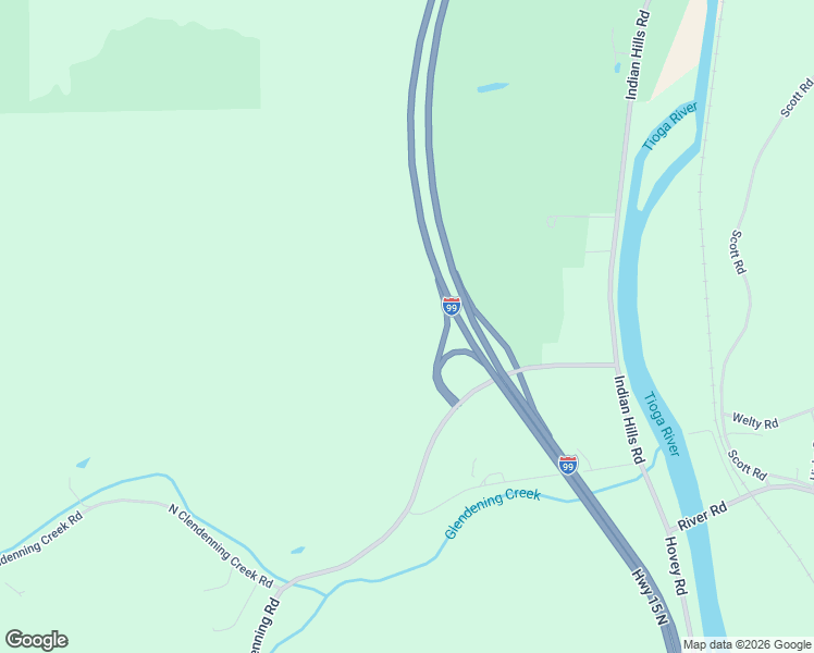 map of restaurants, bars, coffee shops, grocery stores, and more near 9103 North Clendenning Creek Road in Painted Post
