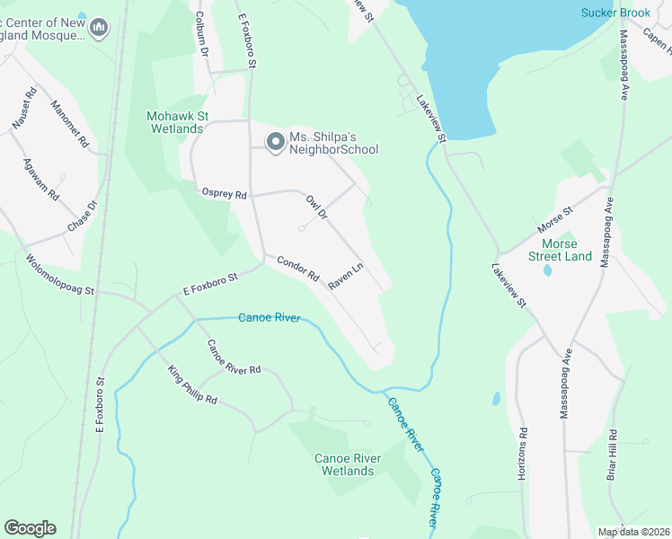 map of restaurants, bars, coffee shops, grocery stores, and more near 15 Condor Road in Sharon